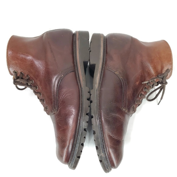 L.L. Bean Mens Vintage Distressed Brown Leather Boots Size 10.5 W Made In Canada - Picture 8 of 14